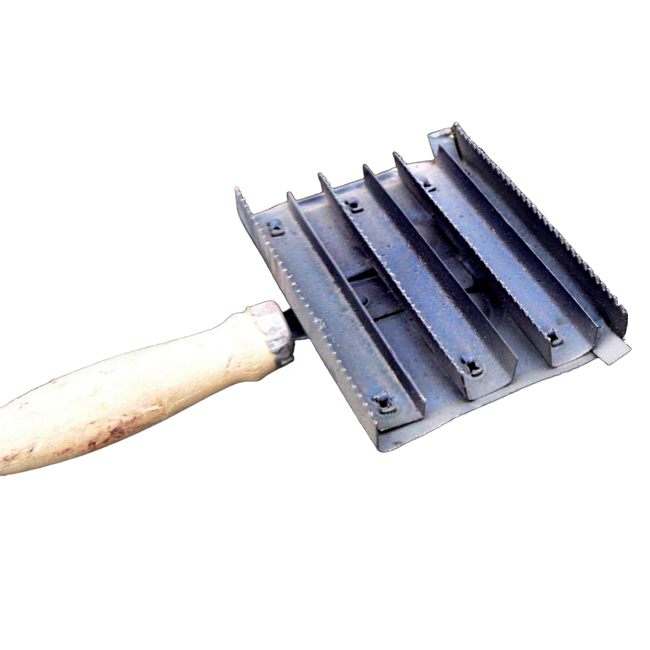 Metal horse brush wooden handle - Romanian army surplus - Like new