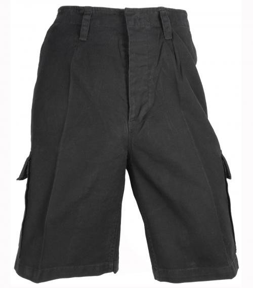 SHORT PANTS GERMAN MOLESKIN STONE-WASHED IMPORT BLACK