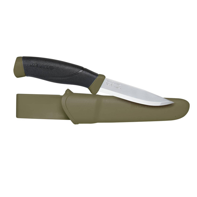 CUTIT CU LAMĂ FIXĂ - COMPANION MG (S) - OȚEL INOXIDABIL - MORAKNIV® - VERDE OLIV