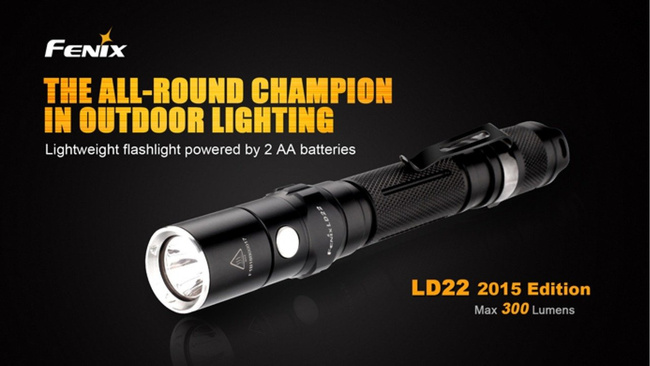 Flashlight Fenix LD22, water resistant