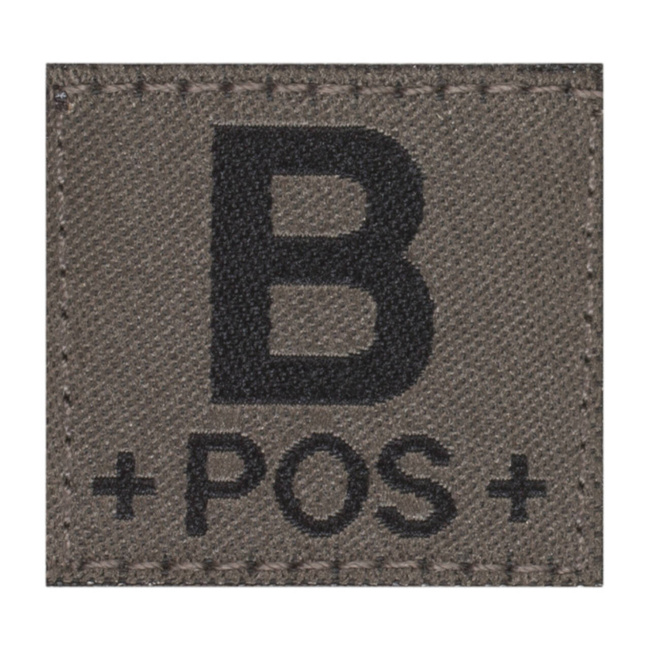 PATCH GRUPA SANGUINA - B POS - RAL7013 - CLAWGEAR