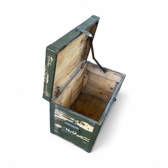LADA MILITARA DIN LEMN PENTRU DEPOZITARE - SURPLUS ARMATA ROMANA - NR.3 - 65 x 37 x 46 CM