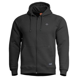 SWEATSHIRT WITH HOOD AND ZIPPER - "PHAETON" - PENTAGON® - BLACK