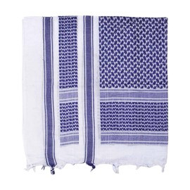 SCARF SHEMAGH WHITE/BLUE