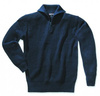 BLUE ACRYLIC NAVY SWEATER W/ ZIPPER