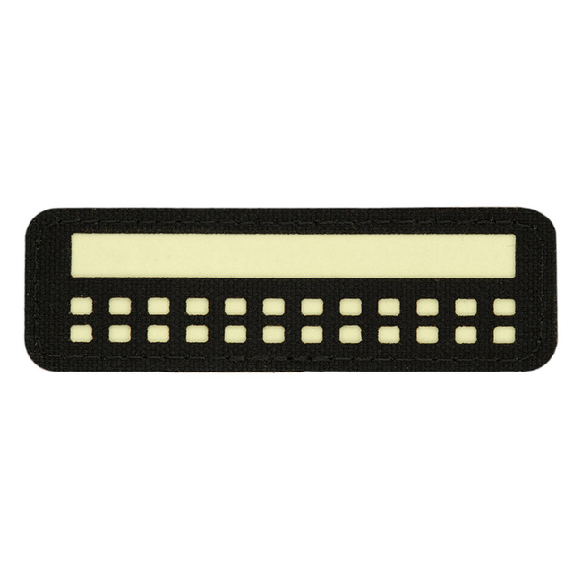 FLAG PATCH (mini rectangle) - 25 x 80 mm - LASER CUT - BLACK/GID - M-TAC