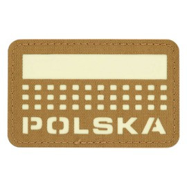 PATCH POLSKA (cu steag) - 50 x 80 mm - LASER CUT - COYOTE/GID - M-TAC