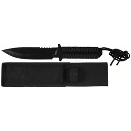 Cutit cu maner paracord, Negru
