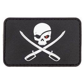PATCH EMBLEMA ''CRANIU CU SABII'' 3D - NEAGRA - MFH