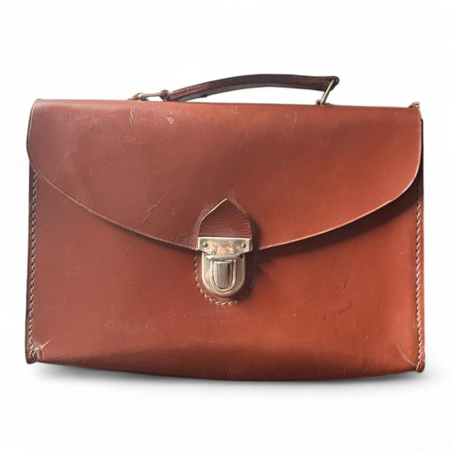 Geanta pentru documente din piele - Surplus Militar Armata Romana - Maro - In Stare Buna