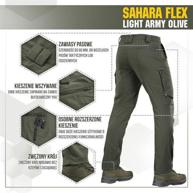 Sahara Flex Tactical Pants - Army Olive - M-Tac