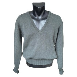 PULOVER CU GULER IN V - OD - SURPLUS MILITAR GRECESC - UZAT