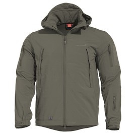 WATERPROOF RAIN JACKET - ARTAXES SOFTSHELL - PENTAGON - GRINDLE GREEN