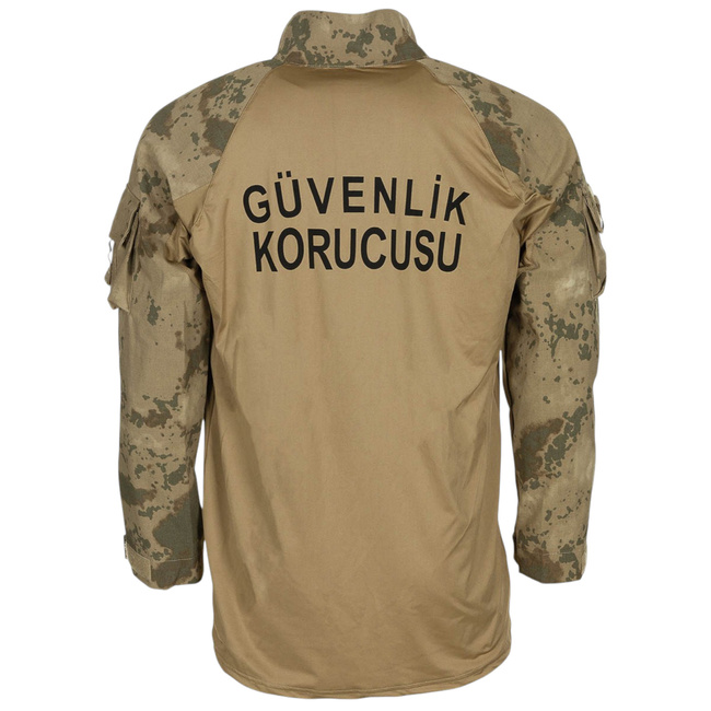 BLUZA COMBAT INSCRIPTIONATA PE SPATE - GÜVENLIK KORUCUSU - M2018 - SURPLUS MILITAR ARMATA TURCIEI - CAMO - CA NOUA