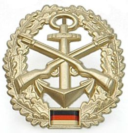 INSIGNA GENUINE GERMAN ARMY METAL BERET BADGE ´MARINE-SICHERUNG´