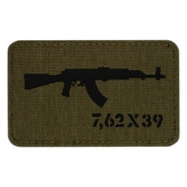 PATCH AKM 7,62 x 39 LASER CUT - VERDE RANGER/NEGRU - M-TAC