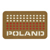 PATCH POLONIA (STEAG) LASER CUT 8x5 CM - COYOTE/ALB/ROSU - M-TAC