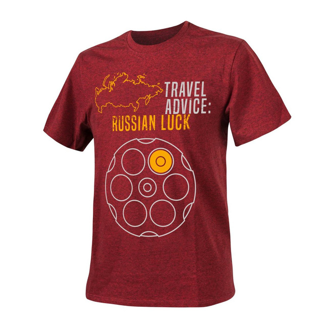 TRICOU T-SHIRT (TRAVEL ADVICE RUSSIAN LUCK) rosu