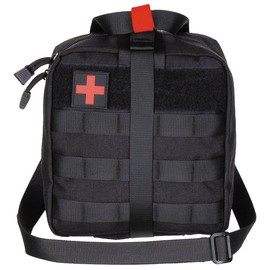 POUCH PENTRU TRUSA DE PRIM AJUTOR -  MOLLE - MFH - MARE - NEGRU
