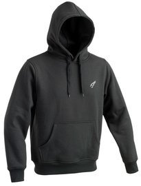 HOODIE WITH EMBROIDERED FRONT CHEST LOGO - D.FIVE - BLACK