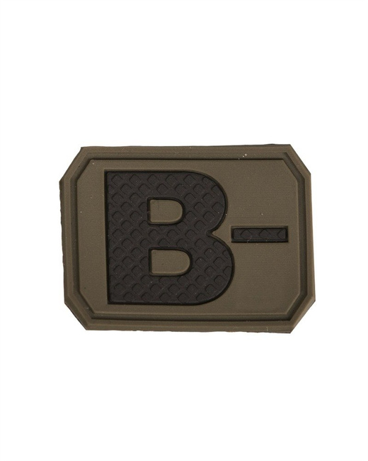 PATCH, EMBLEMĂ 3D CU GRUPA SANGUINĂ - Mil-Tec® - VERDE OD - B NEG