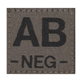 PATCH GRUPA SANGUINA - AB NEG - RAL7013 - CLAWGEAR