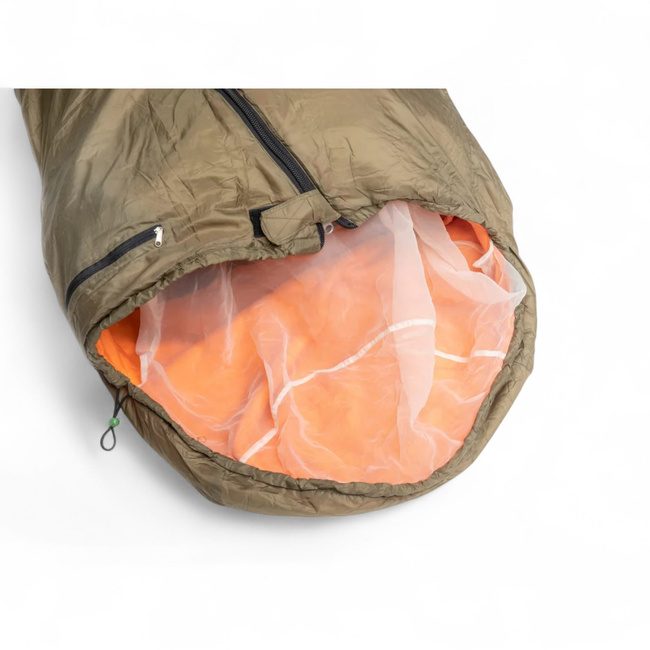 Summer Sleeping Bag - Olive Green/Orange - Czech Army Military Surplus - Used