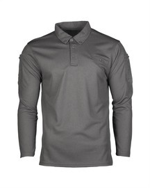 TACTICAL POLO SHIRT WITH LONG SLEEVES - QUICK DRYING - Mil-Tec® - URBAN GREY