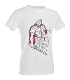 TRICOU IMPRIMAT - SOLDAT ROMAN - D.FIVE - ALB