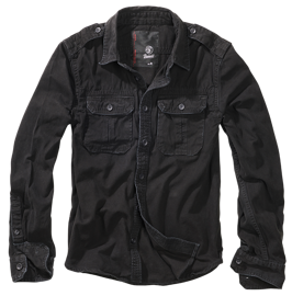 CAMASA VINTAGE - CU MANECI LUNGI - NEGRU - BRANDIT