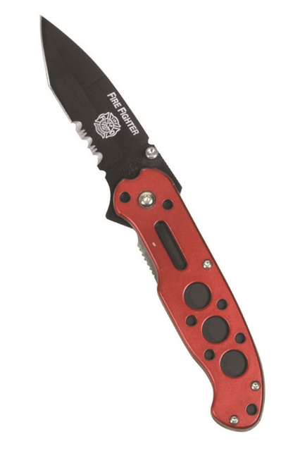 CUTIT PLIABIL - "ONE-HAND" - FIRE FIGHTER® - ROȘU