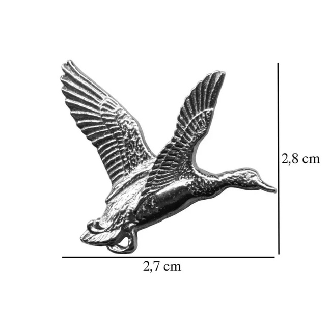 Hunting Hat Pin - Wild Duck - Silver