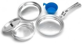 KIT BUCATARIE DE GATIT 1-PARTY ALUMINIUM COOK SET CU PAHAR PLASTIC