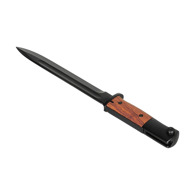 Baioneta Mauser K98 cu plasele din lemn si teaca metalica - Reproducere militara