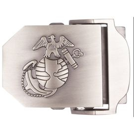 USMC Buckle, silver, for Web Belt, 4 cm