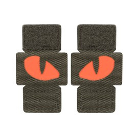 TIGER EYES LASER CUT PATCH (couple) - RANGER GREEN/RED - M-TAC