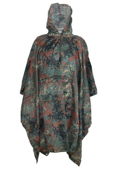 PONCHO US ARMY STYLE FLECKTARN CAMO RIP-STOP