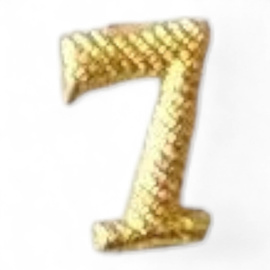 Metallic number - 7 - Golden - Hungarian Army Military Surplus - Like New