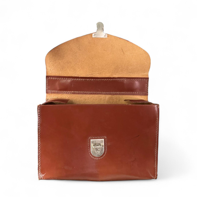 Geanta pentru documente din piele - Surplus Militar Armata Romana - Maro - In Stare Buna