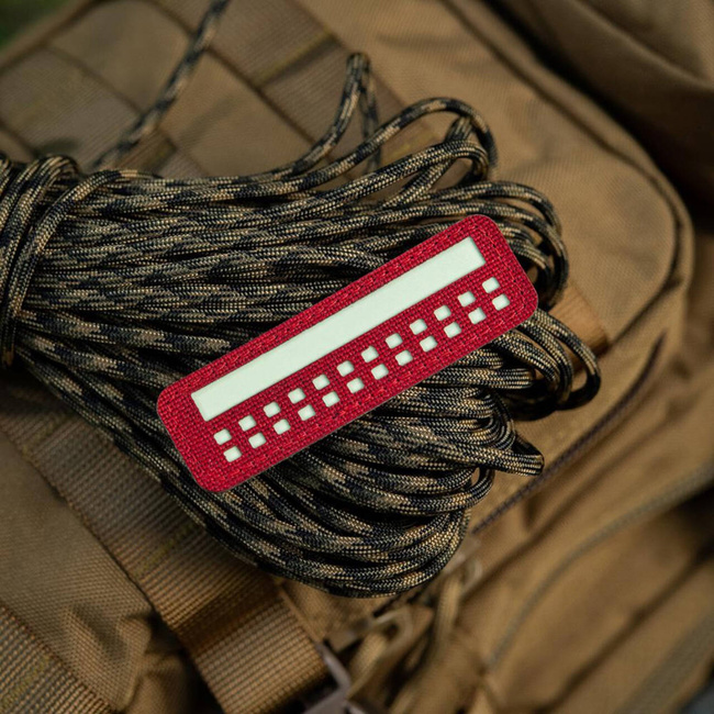 PATCH STEAG (mini dreptunghi) - 25 x 80 mm - LASER CUT - ROSU/GID - M-TAC