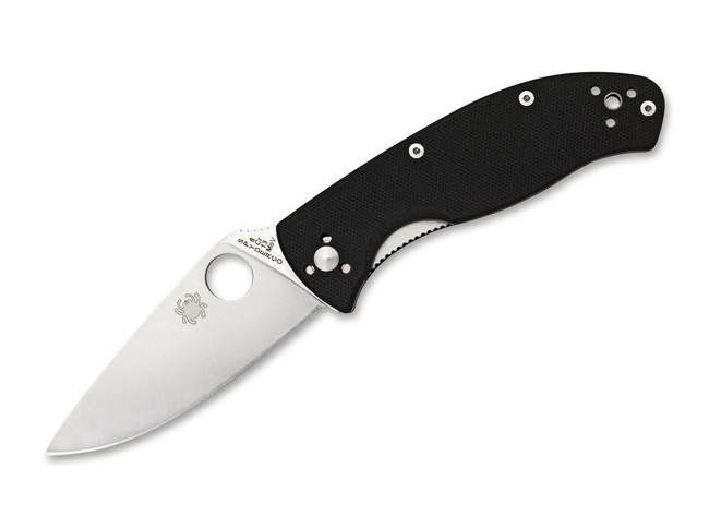 TENACIOUS SATIN PLAIN POCKET KNIFE - SPYDERCO