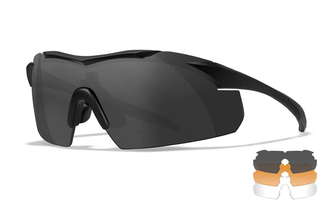 Ochelari tactici WileyX Vapor 2.5 - 3 lentile de schimb - Rama neagra 