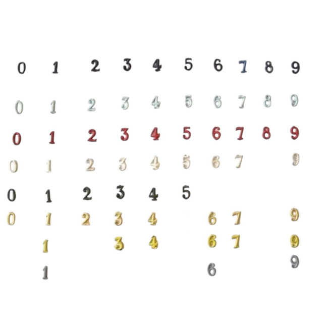 Numar metalic - 4 - Argintiu - Surplus Militar Armata Ungariei - Ca nou