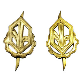 SET 2 SEMNE DE ARMA PENTRU EPOLETI, GRADE MILITARE - CHIMIE - SURPLUS MILITAR ARMATA ROMANA - AURII - IN STARE BUNA