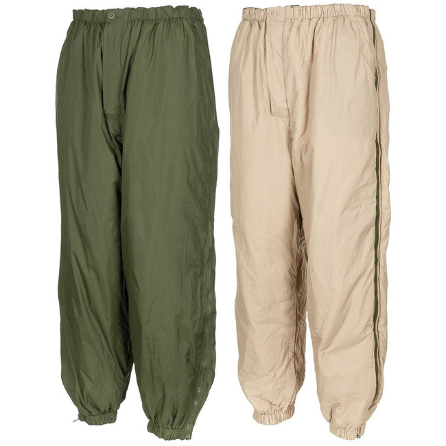 GB THERMAL PANTS - REVERSIBLE GREEN/KHAKI - MILITARY SURPLUS - USED