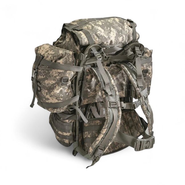 Rucsac Molle II cu cadru metalic extern - Surplus Militar Armata SUA - Camuflaj ACU - Uzat