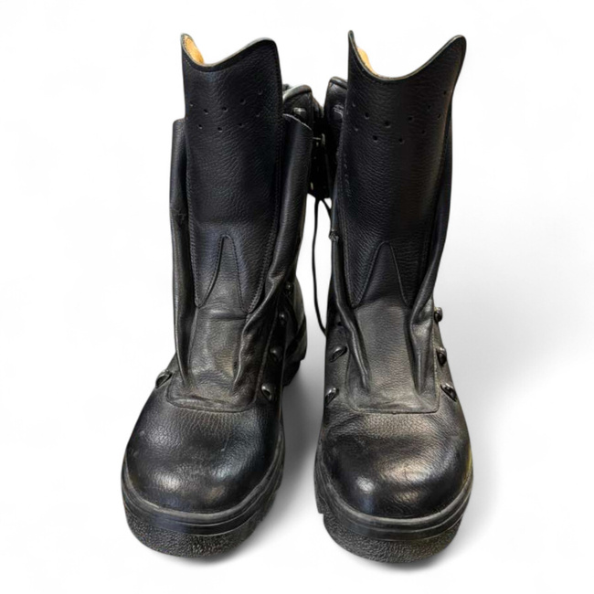 Combat boots with leather lining - German army surplus - Black - Used 