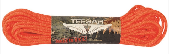 FRANGHIE, SFOARA PARACORD SUA - 30.48 M - Mil-Tec - PORTOCALIE