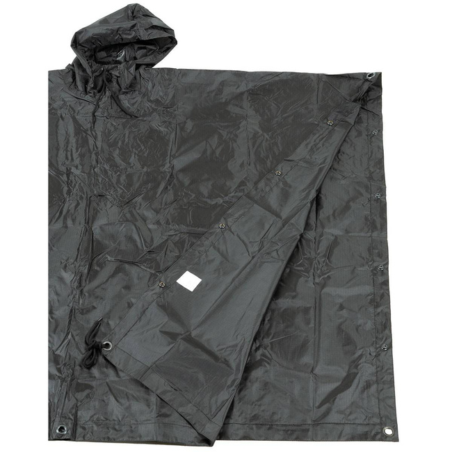RIP-STOP PONCHO, RAINCOAT - 144 x 223 CM - MFH® - BLACK