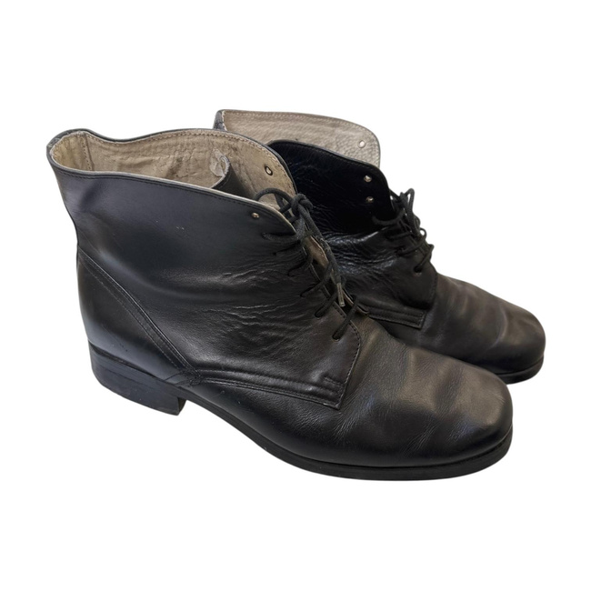 Ghete din piele cu siret - Surplus Militar Armata Romana - Negre - In stare buna